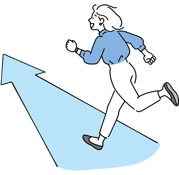 走っている人のイラスト